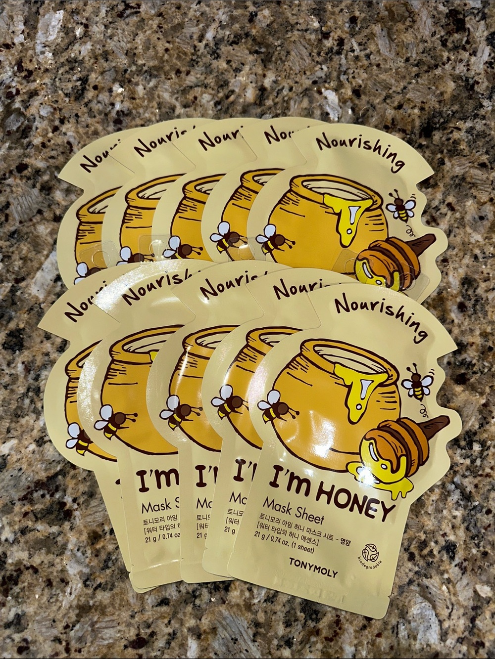 TONYMOLY I'm Honey Mask Sheet - Yellow Honey Design (10 Pack)